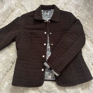 Elegant Brown Quilted Women's Jacket